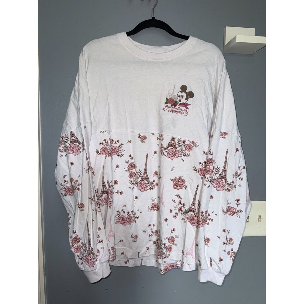 Disney Epcot France Mademoiselle Minnie Mouse Sparkly Spirit Jersey | Size Large